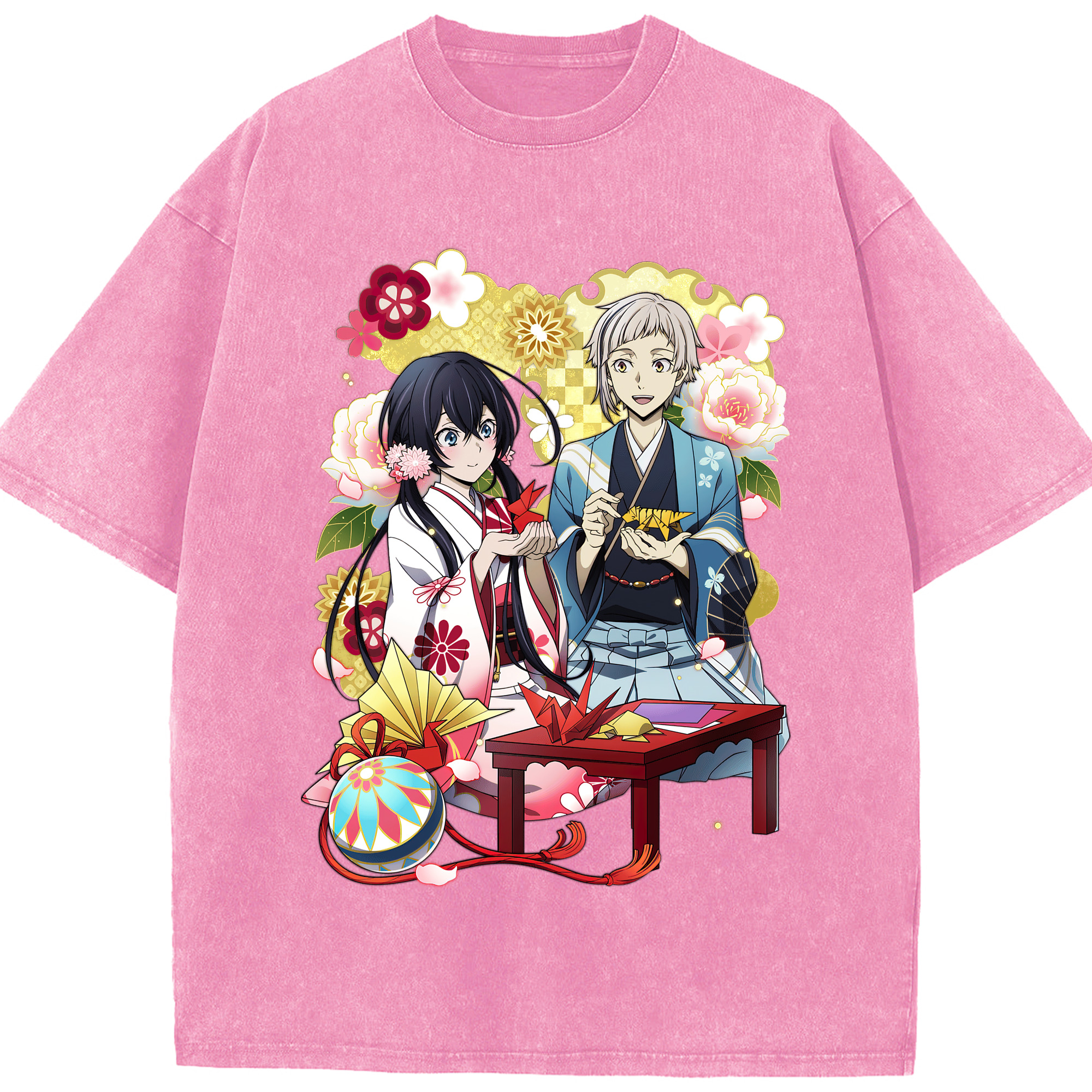 （画像用） 文豪ストレイドッグス Bungo Stray Dogs 綿100% ヴィンテージ風 半袖Tシャツ（フロントプリント）